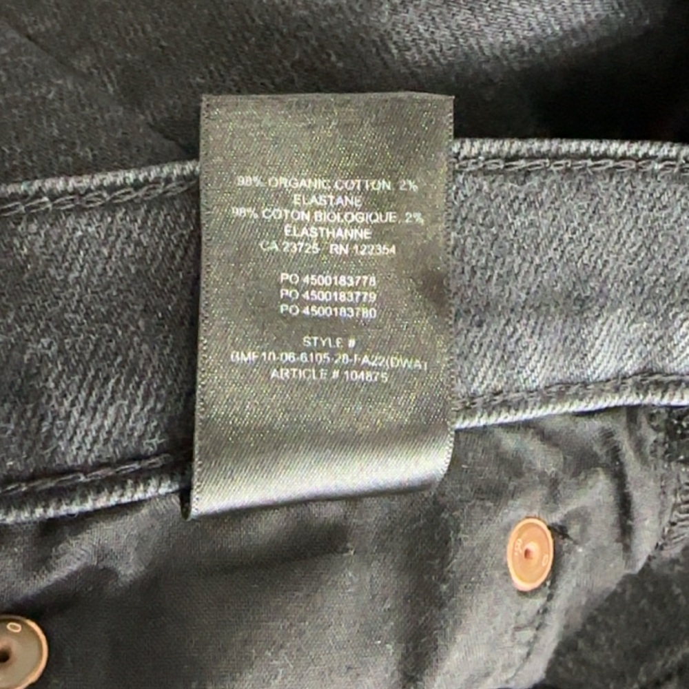 Aritzia Denim Forum The Arlo Hi-Rise Straight Jean Black Eyeliner - Picture 15 of 16